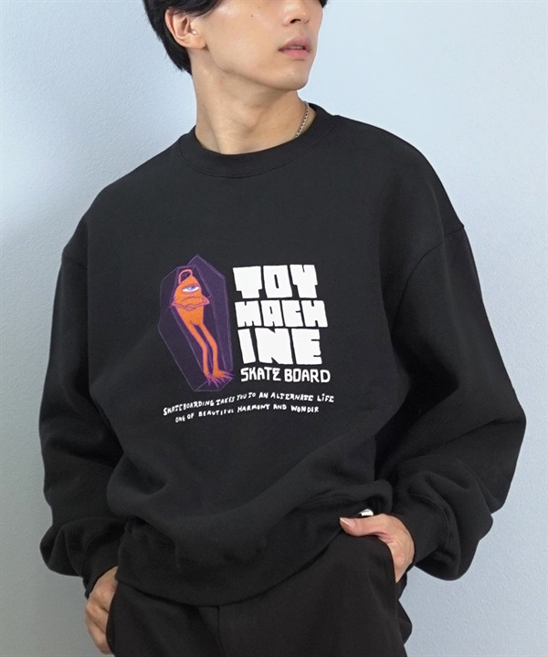 TOY MACHINE トイマシーン トレーナー スウェット メンズ クルーネック バックプリント 裏起毛 RLS SWEAT CREW MTMFFSW6