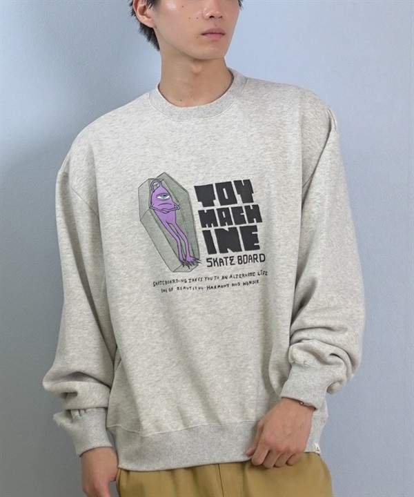 TOY MACHINE トイマシーン トレーナー スウェット メンズ クルーネック バックプリント 裏起毛 RLS SWEAT CREW MTMFFSW6