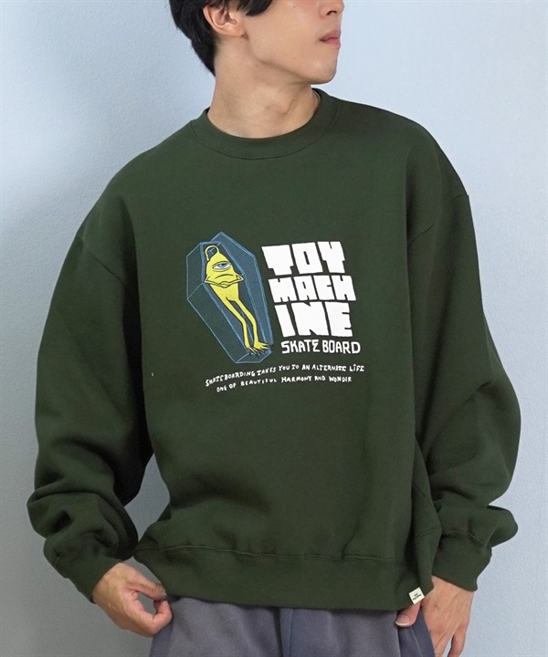 TOY MACHINE トイマシーン トレーナー スウェット メンズ クルーネック バックプリント 裏起毛 RLS SWEAT CREW MTMFFSW6
