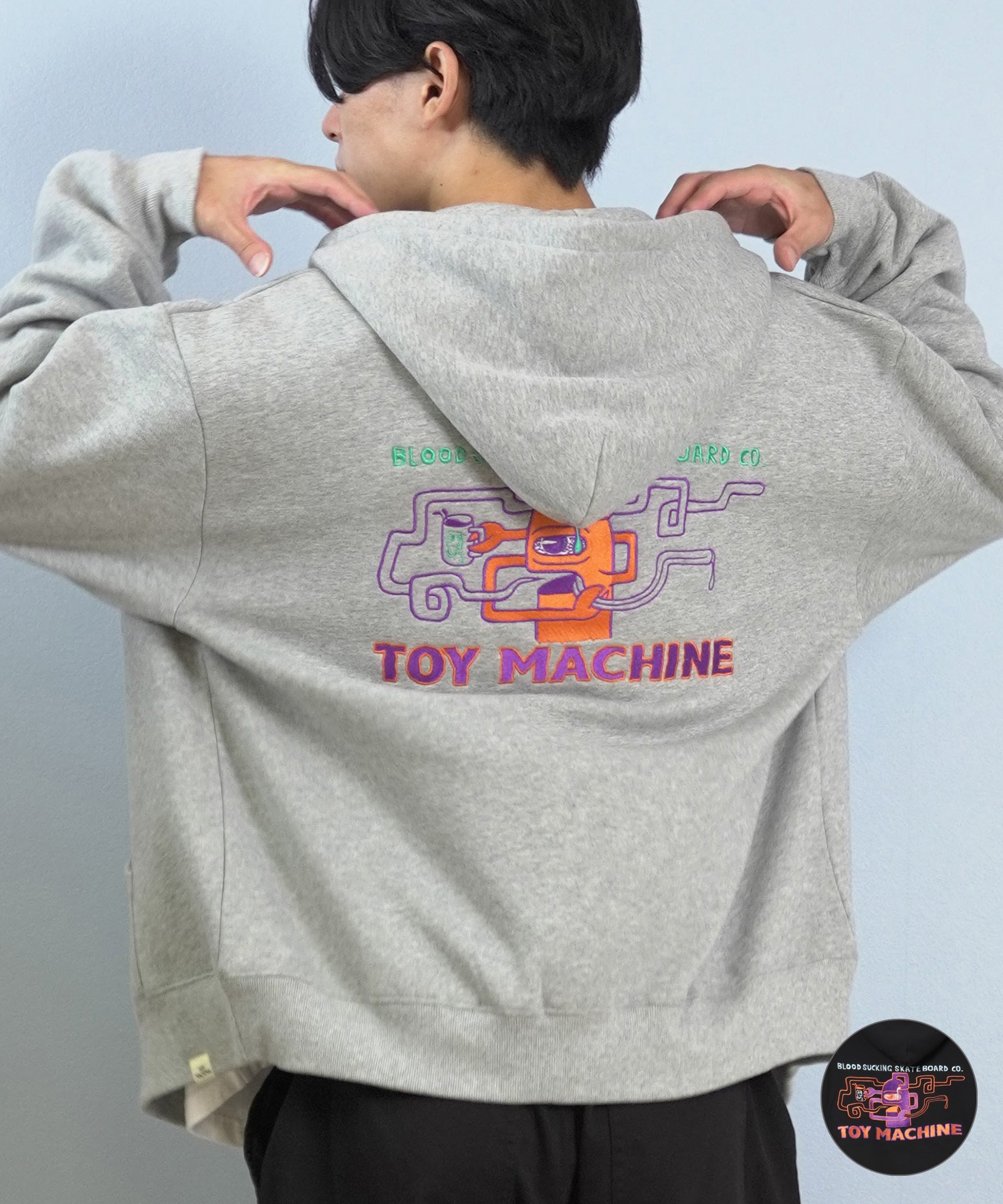 TOY MACHINE トイマシーン ジップアップ パーカー メンズ スウェット 