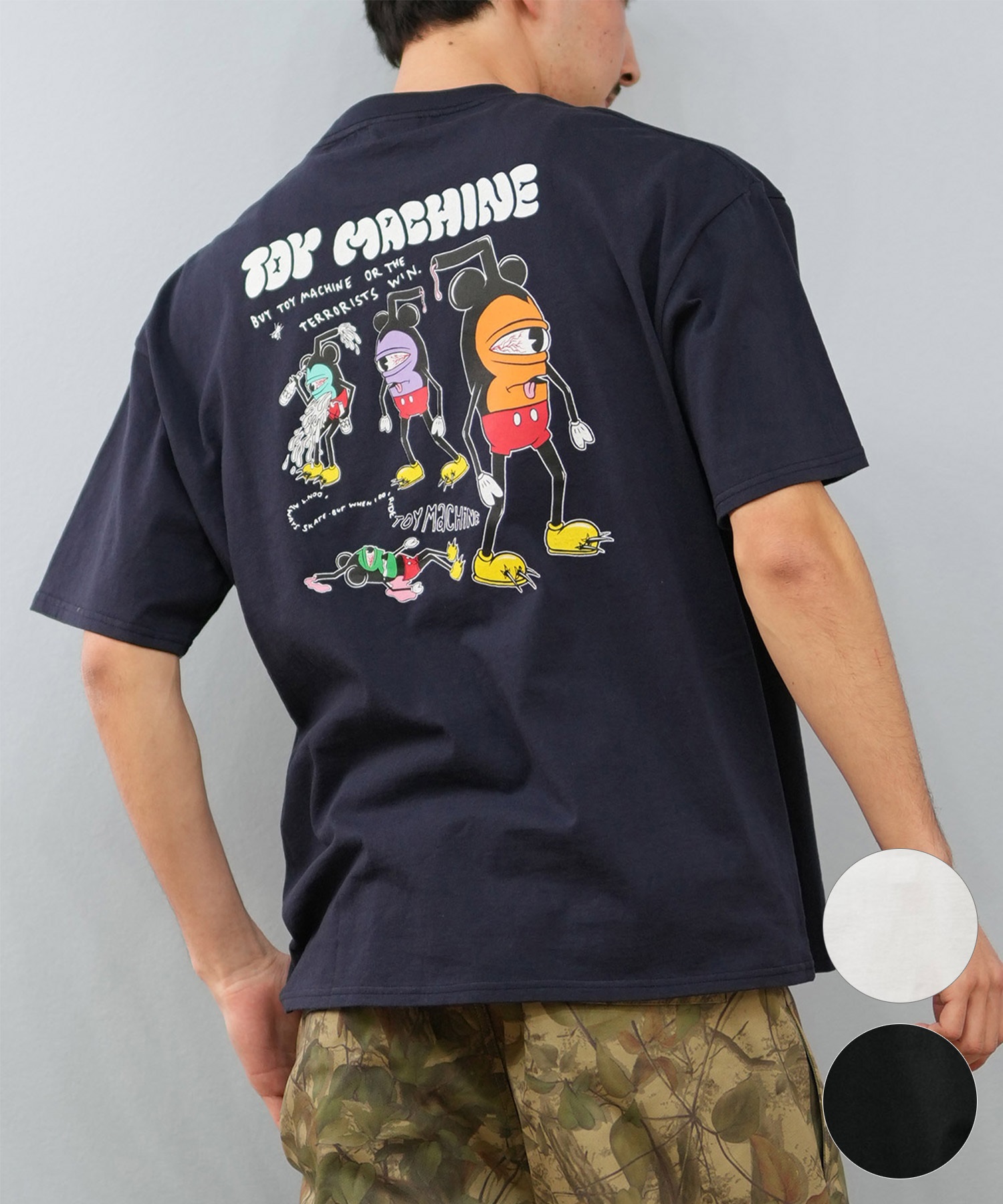 TOY MACHINE トイマシーン 半袖 Tシャツ メンズ バックプリント