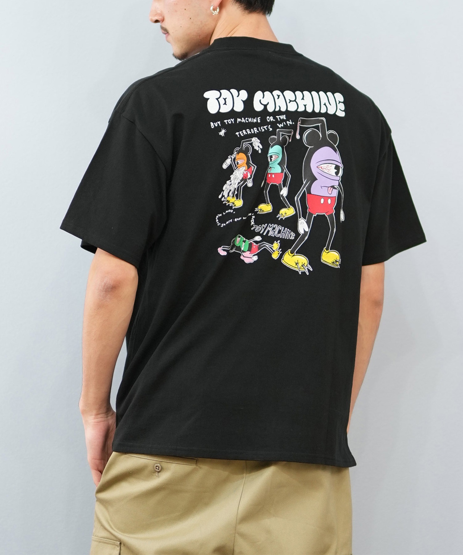 TOY MACHINE トイマシーン 半袖 Tシャツ メンズ バックプリント