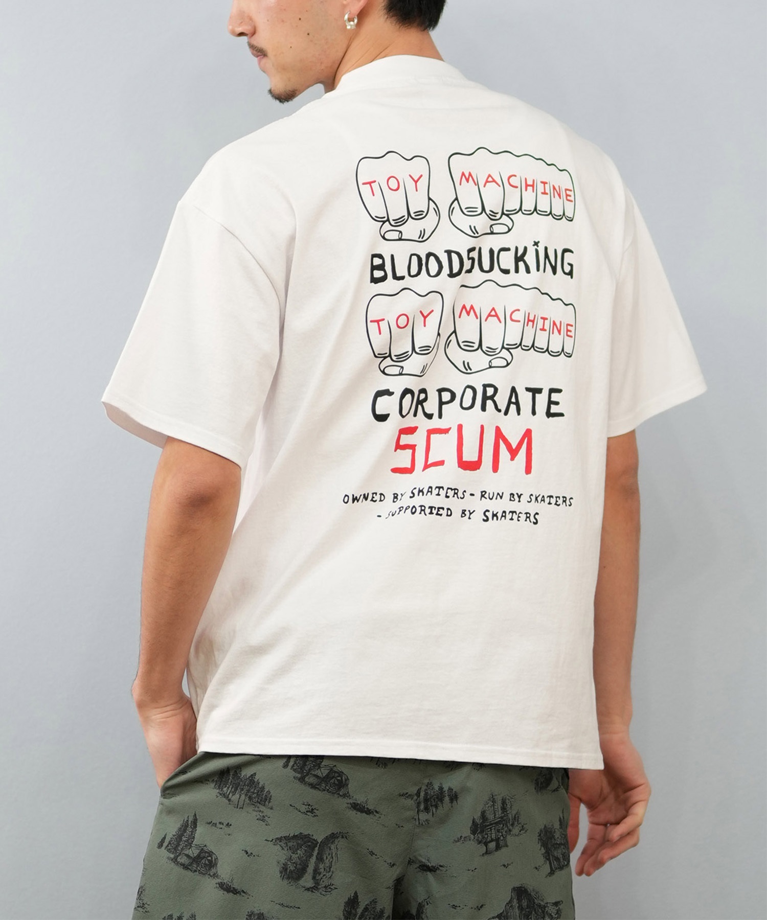 TOY MACHINE トイマシーン 半袖 Tシャツ メンズ バックプリント