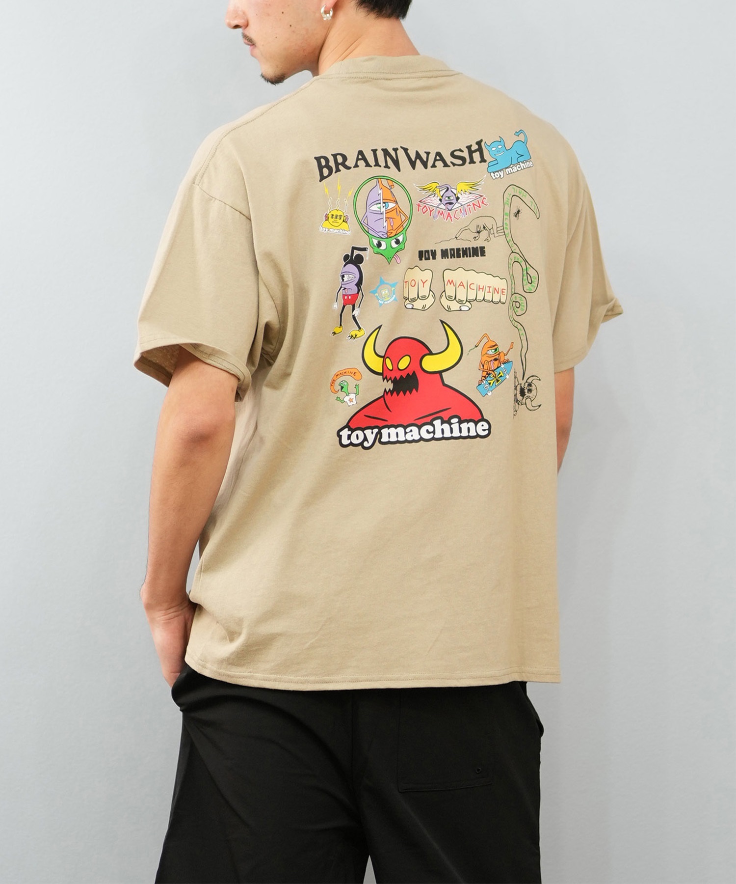 TOY MACHINE トイマシーン 半袖 Tシャツ メンズ バックプリント
