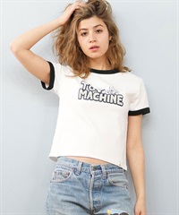 TOY MACHINE トイマシーン 半袖 Tシャツ レディース リンガーシャツ クロップド丈 MTMSFST13 ムラサキスポーツ限定