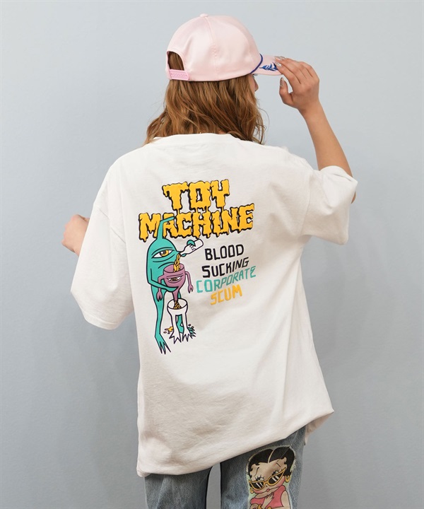 TOY MACHINE トイマシーン 半袖 Tシャツ レディース バックプリント オーバーサイズ MTMSFST14 ムラサキスポーツ限定