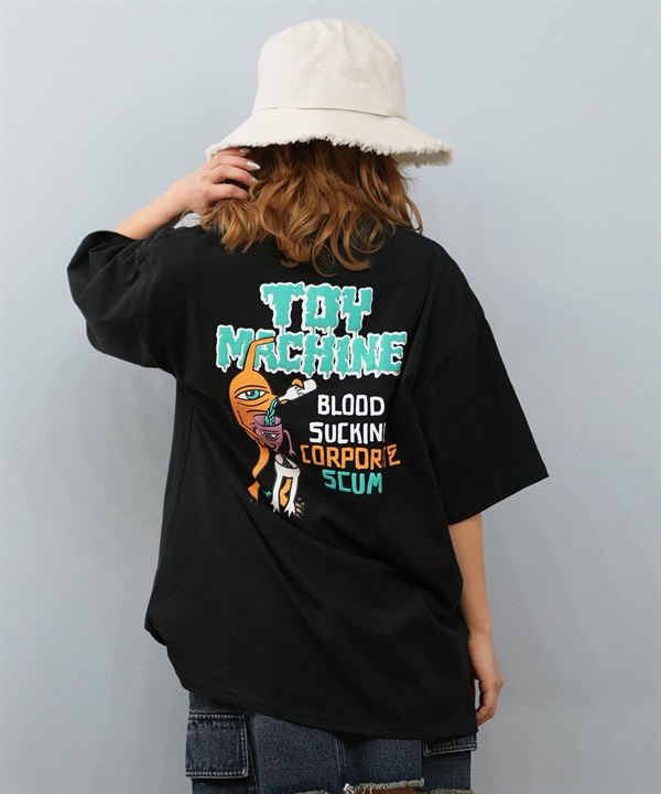 TOY MACHINE トイマシーン 半袖 Tシャツ レディース バックプリント オーバーサイズ MTMSFST14 ムラサキスポーツ限定