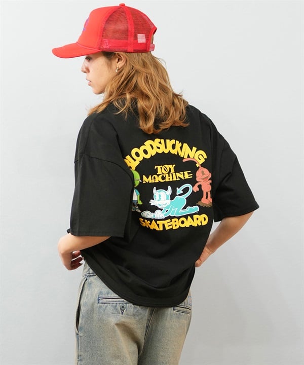 TOY MACHINE トイマシーン 半袖 Tシャツ レディース バックプリント オーバーサイズ MTMSFST16 ムラサキスポーツ限定