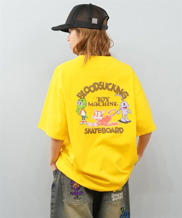 TOY MACHINE トイマシーン 半袖 Tシャツ レディース バックプリント オーバーサイズ MTMSFST16 ムラサキスポーツ限定