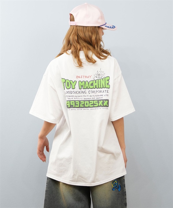 TOY MACHINE トイマシーン 半袖 Tシャツ レディース バックプリント オーバーサイズ MTMSFST17 ムラサキスポーツ限定