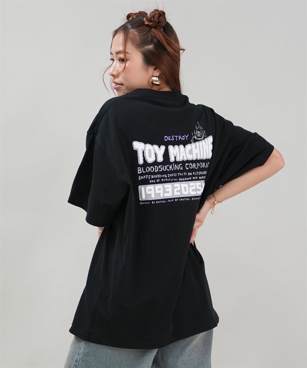 TOY MACHINE トイマシーン 半袖 Tシャツ レディース バックプリント オーバーサイズ MTMSFST17 ムラサキスポーツ限定