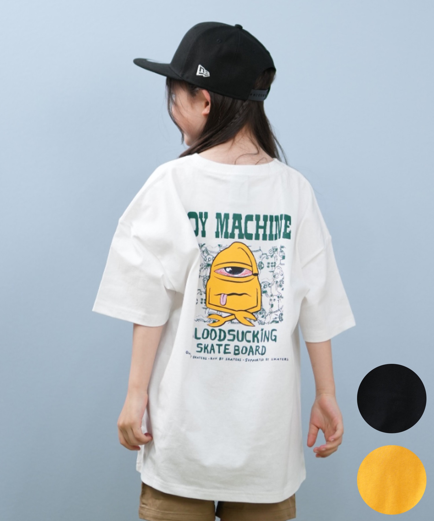 TOY MACHINE トイマシーン 半袖 Tシャツ キッズ 子供 バックプリント