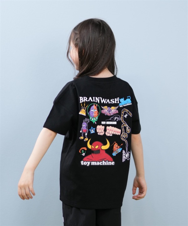 TOY MACHINE トイマシーン 半袖 Tシャツ キッズ 子供 バックプリント BRAIN WASH SS T 25S902-42