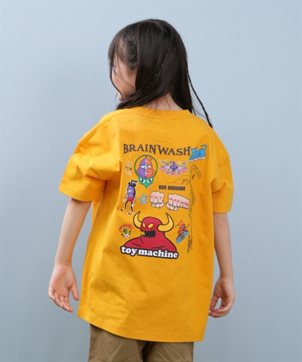 TOY MACHINE トイマシーン 半袖 Tシャツ キッズ 子供 バックプリント BRAIN WASH SS T 25S902-42