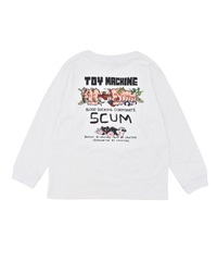 TOY MACHINE トイマシーン 長袖 Tシャツ ロンT キッズ ジュニア SCUM L S T 25A903-42(WT-130cm)