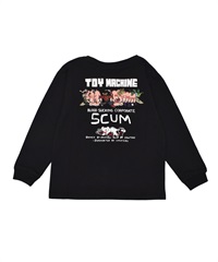 TOY MACHINE トイマシーン 長袖 Tシャツ ロンT キッズ ジュニア SCUM L S T 25A903-42(BK-130cm)