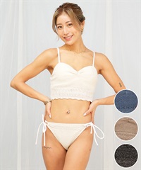 Beach Queen ビーチクイーン 水着 レディース ビキニ ラメ ニット キャミ 403060