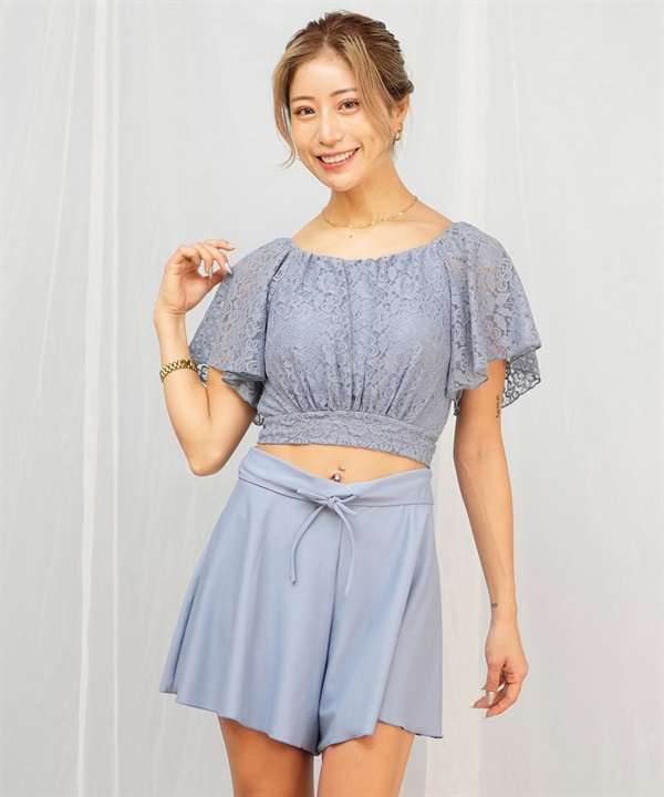 Beach Queen ビーチクイーン  3点セット ジャガード 水着 レディース 403570