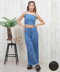 Beach Queen ビーチクイーン ３点セット リブ ギャザー 水着 レディース 403610