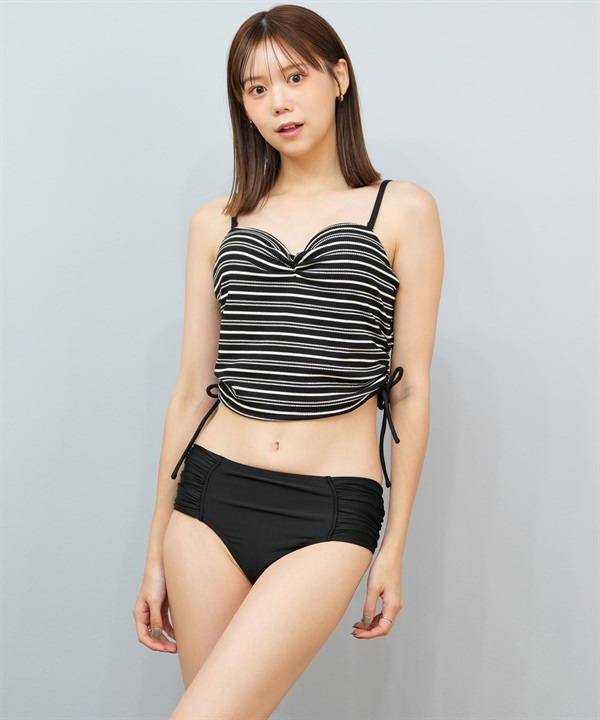 Beach Queen ビーチクイーン 水着 ビキニ レディース ワッフル生地 ボーダー柄 403100