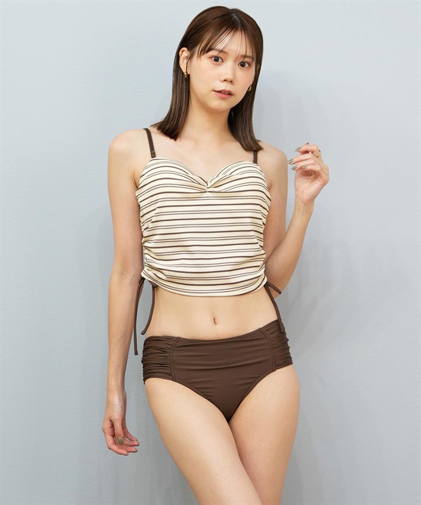Beach Queen ビーチクイーン 水着 ビキニ レディース ワッフル生地 ボーダー柄 403100