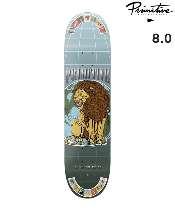PRIMITIVE プリミティブ スケートボード デッキ 8.0inch LEMOS SIGNS ムラサキスポーツ