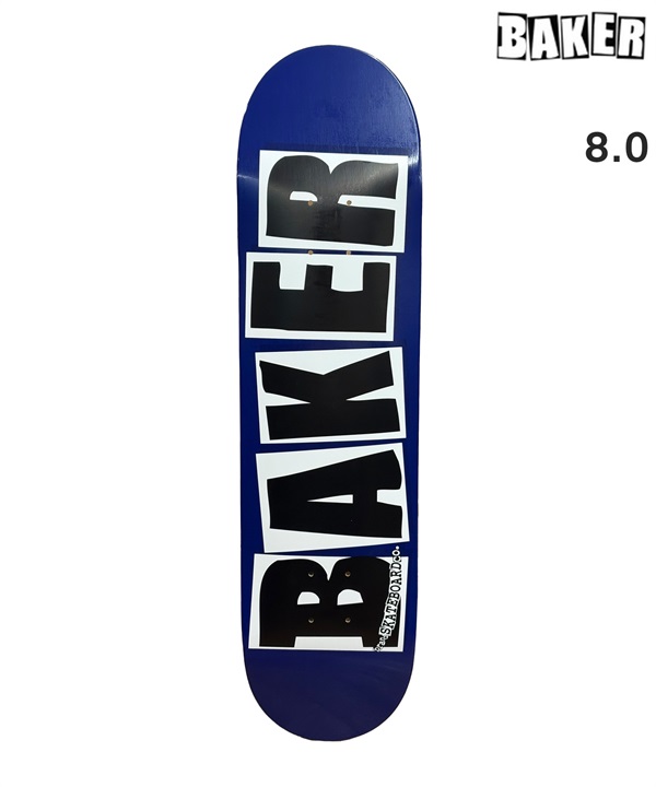 BAKER ベーカー スケートボード デッキ 8.0inch BK BRAND LOGO NAVY ムラサキスポーツ 初心者 低価格