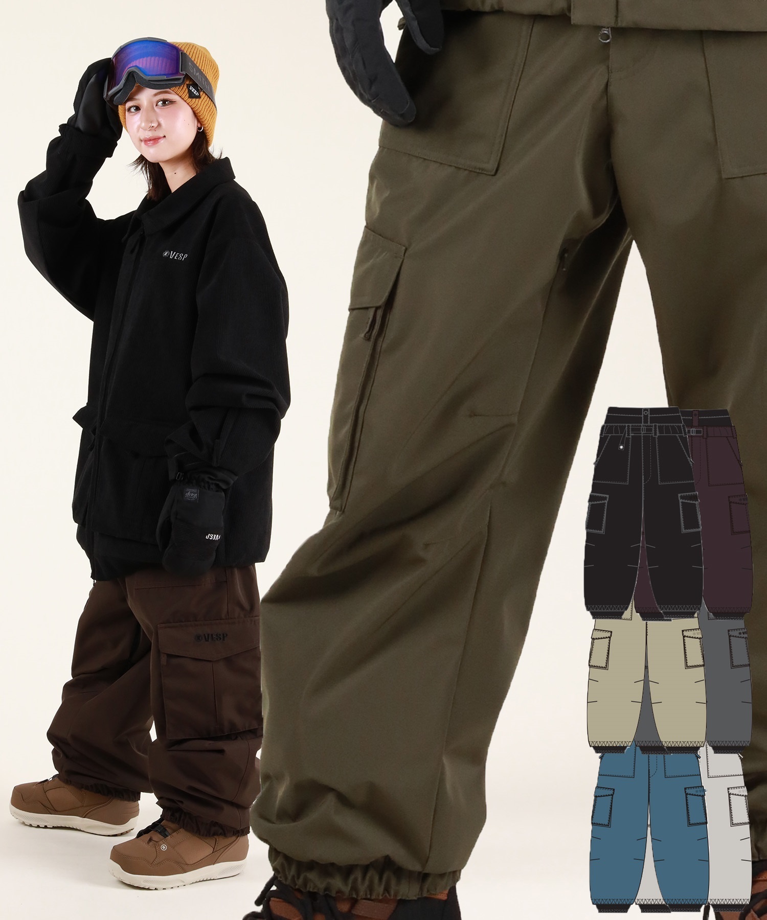 2526】VESP べスプ スノーボード ウェア パンツ ユニセックス VPMP1059