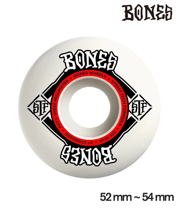 BONES ボーンズ スケートボード ウィール 52mm~54mm STF 103A V1 STANDARD 初心者 おすすめ