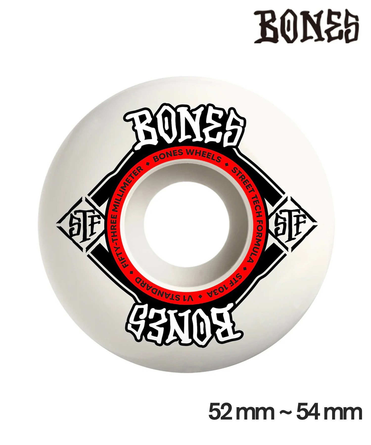 BONES ボーンズ スケートボード ウィール 52mm~54mm STF 103A V1 STANDARD 初心者 おすすめ(103A-52mm)