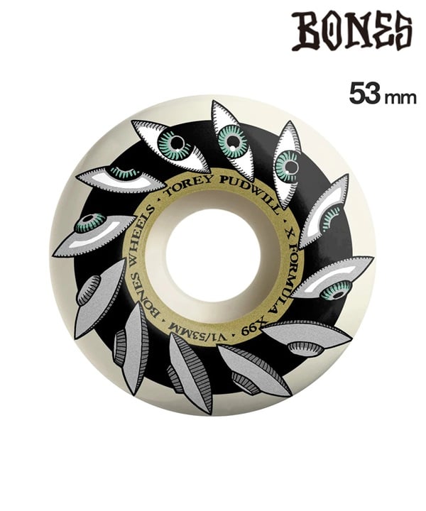 BONES WHEELS ボーンズ ウィール スケートボード ウィール X-FORMULA PUDWILL EYEING SAUCER V1 99A 53mm ムラサキスポーツ