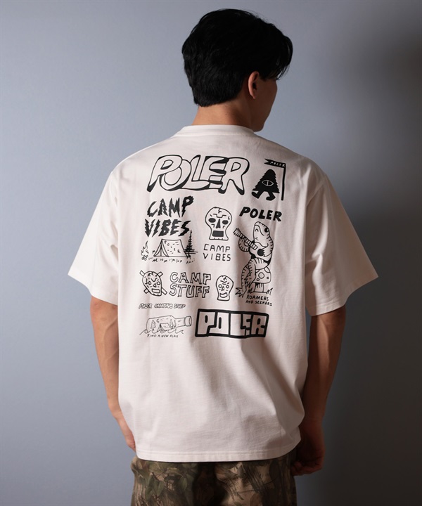 POLER ポーラー 半袖 Tシャツ メンズ ビッグシルエット 吸湿速乾 259MCV0017 ムラサキスポーツ限定