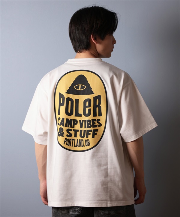 POLER ポーラー 半袖 Tシャツ メンズ バックプリント 吸湿速乾 259MCV0018 ムラサキスポーツ限定
