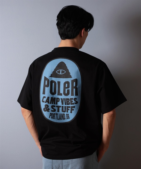 POLER ポーラー 半袖 Tシャツ メンズ バックプリント 吸湿速乾 259MCV0018 ムラサキスポーツ限定