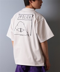 POLER ポーラー 水着 ラッシュガード 半袖 Tシャツ メンズ バックプリント 水陸両用 UVカット 259MCV0021 ムラサキスポーツ限定