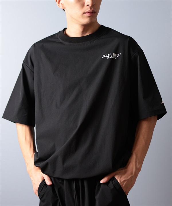 POLER ポーラー 水着 ラッシュガード 半袖 Tシャツ メンズ ワンポイント ロゴ 水陸両用 UVカット セットアップ対応 259MCV0023 ムラサキスポーツ限定