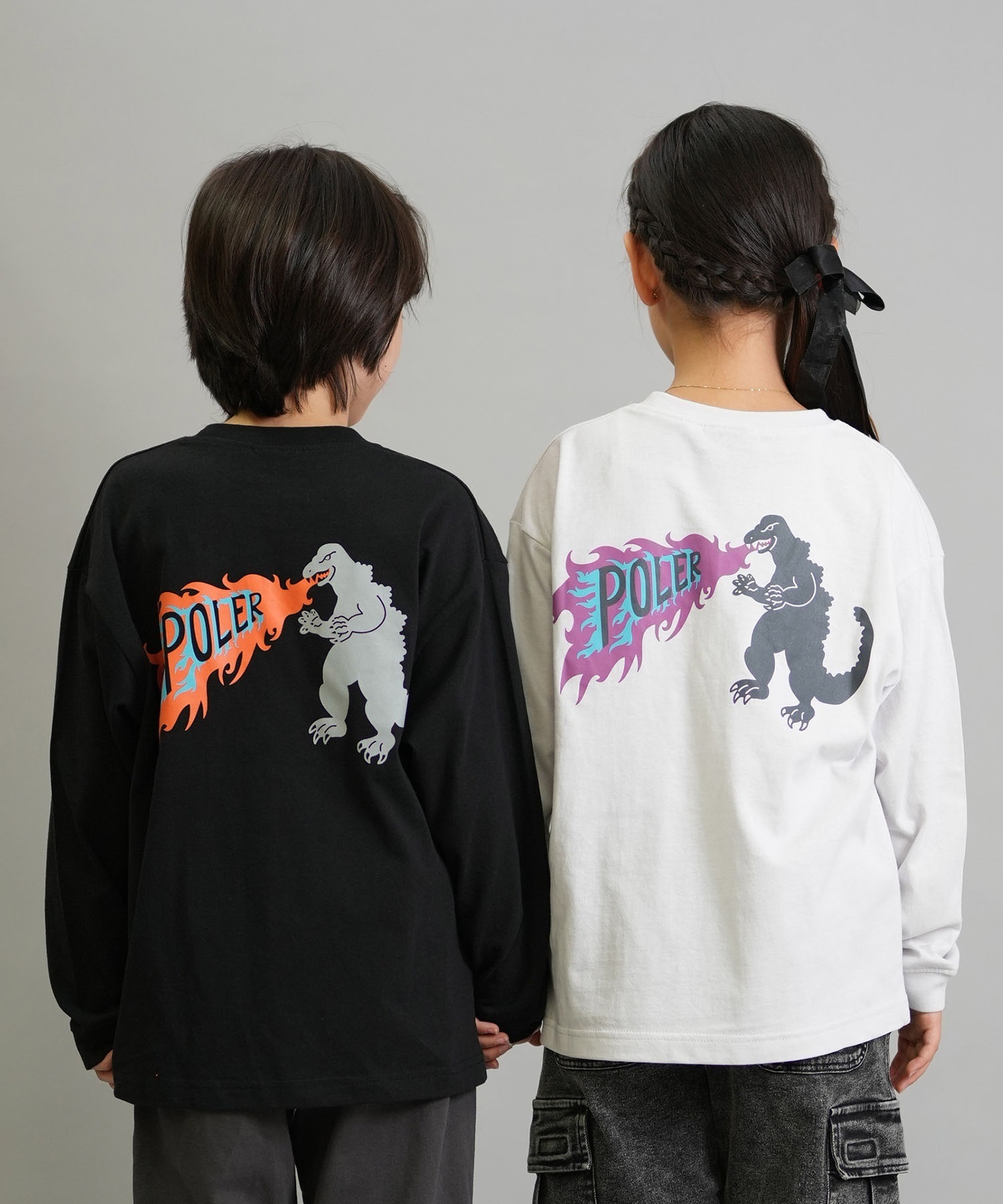 POLER ポーラー 長袖 Tシャツ ロンT キッズ ジュニア 子供 バック