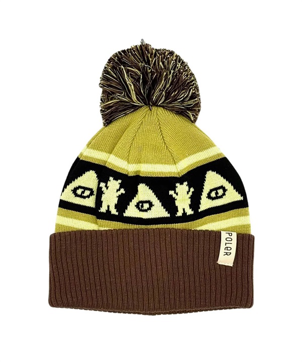 POLER ポーラー × GRIZZLY グリズリー ニット帽 ビーニー 帽子 コラボレーション BEAR BEANI 253MCV0182