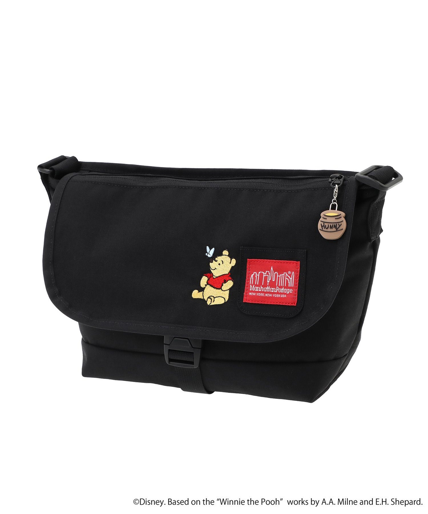 バナナマン×マンハッタンポーテージ MessengerBag 黒刺繍 Manhattan Portage ショルダーバッグ Portage/マンハッタン