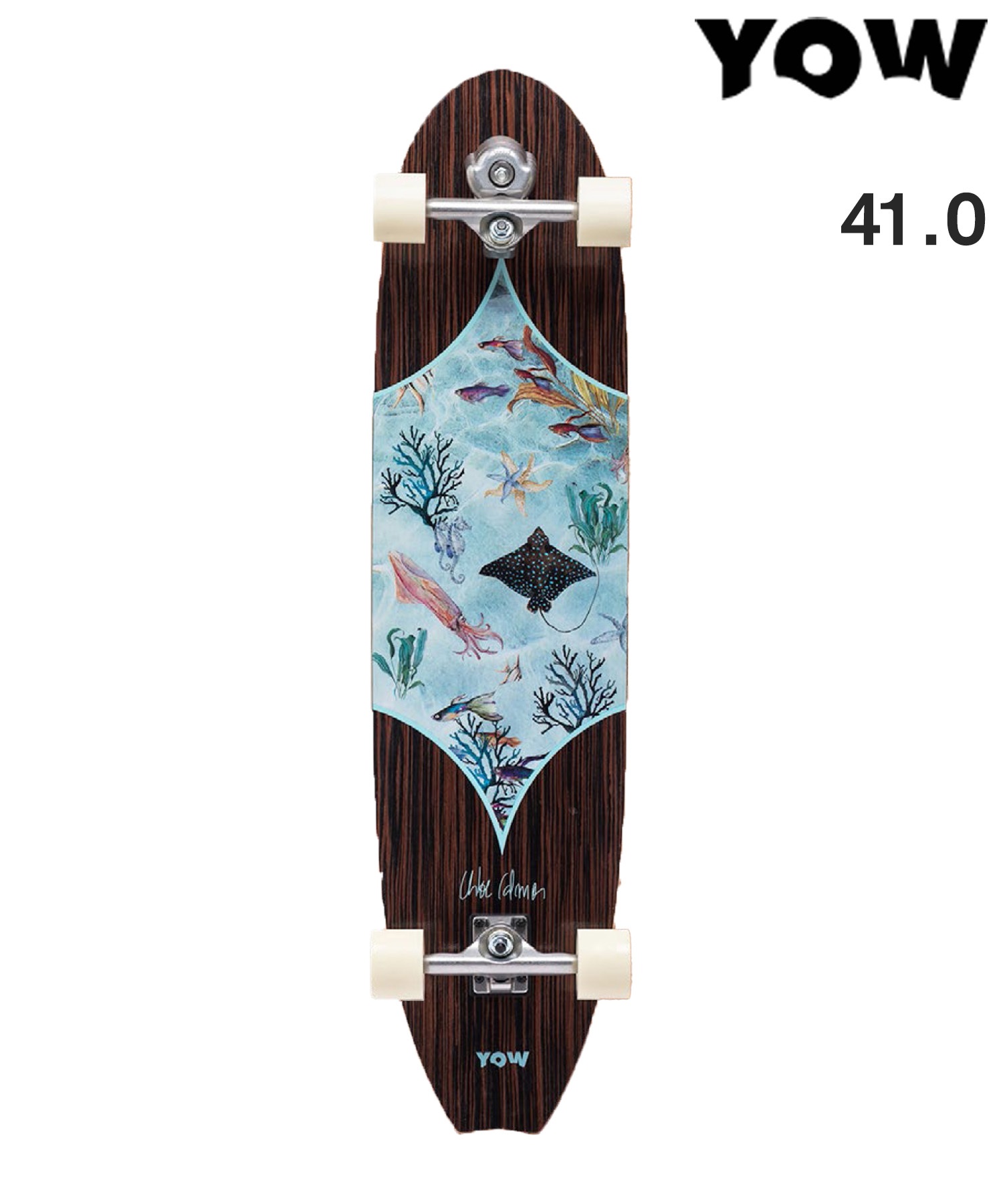 YOW スケートボード ブラック稲妻 YOW 稲妻グラフィック スケートボード YOW スケートボード ブラック