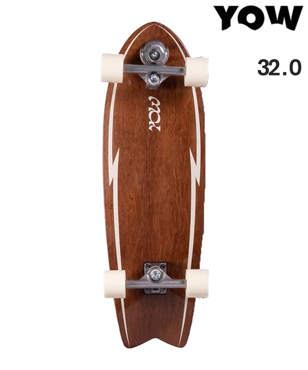 YOW ヤウ サーフ スケートボード コンプリート 32.0inch PIPE SURFSKATE 25 ムラサキスポーツ