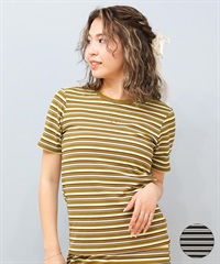Ungrid アングリッド 水着 レディース ラッシュガード 半袖 Tシャツ ボーダー柄 水陸両用 UVカット 250301