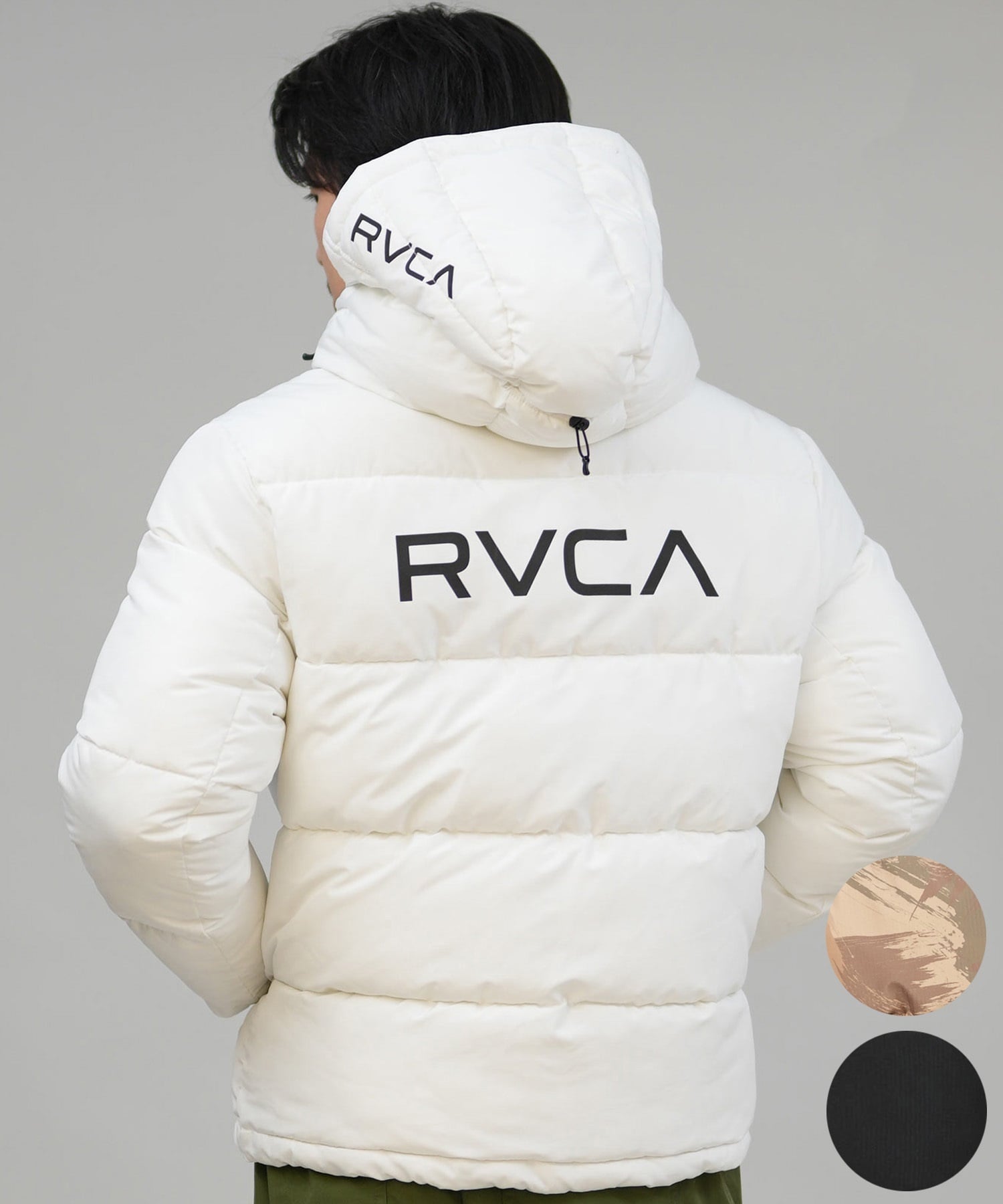メンズ RVCAルーカ テープロゴ ダウンジャケット Ｌ RVCA（ルーカ） ダウンジャケット ダウン メンズ RVCA PUFFER JACKET
