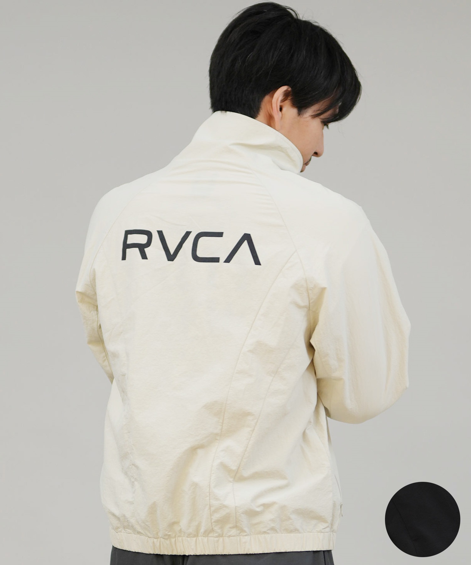 RVCA ルーカ ナイロン ジャケット メンズ シンプル ロゴ MIL NYLON JACKET BF042-755(BLK-M)