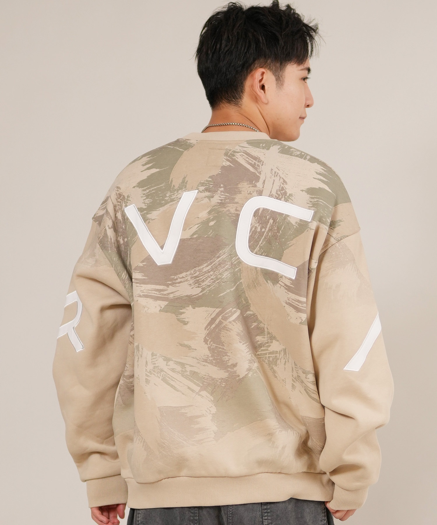 RVCA ルーカ トレーナー スウェット メンズ バックプリント FADE BACK SIDE ARCH BF042-001(KHC-S)