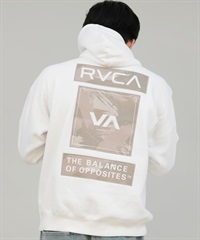 RVCA ルーカ プルオーバー パーカー メンズ バックプリント 裏起毛 THREE BOX RVCA HD BF042-011(WHT-S)