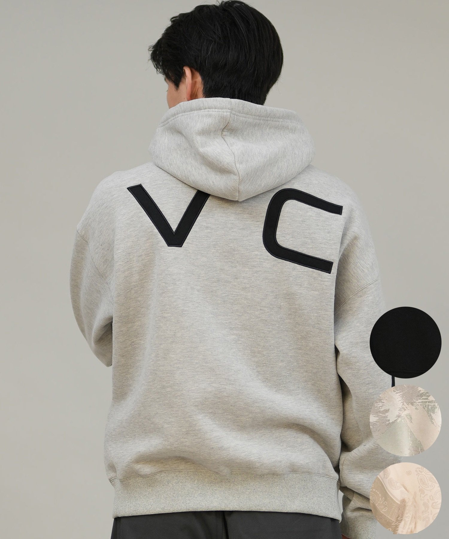 RVCA ルーカ プルオーバー パーカー メンズ バックプリント 裏起毛 BACK SIDE ARCH RVCA HD BF042-015(BLK-S)