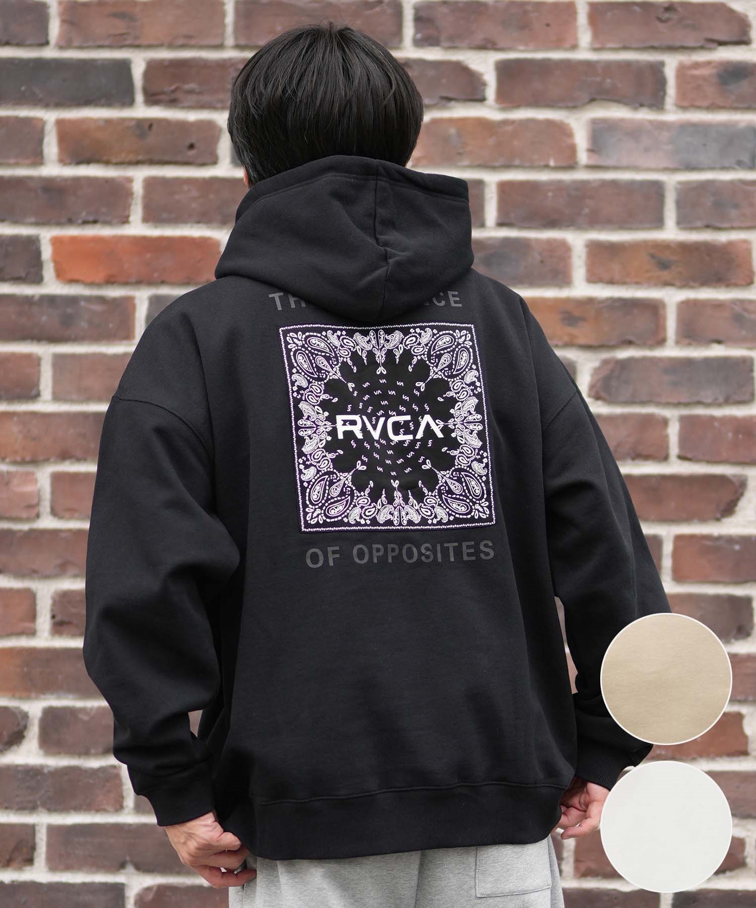 RVCA ルーカ プルオーバー パーカー メンズ バックプリント BANDANA