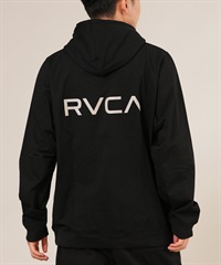 RVCA ルーカ プルオーバー パーカー メンズ スウェット フーディー ロゴ バックプリント 裏毛 セットアップ対応 BF042-P03(BLK-S)