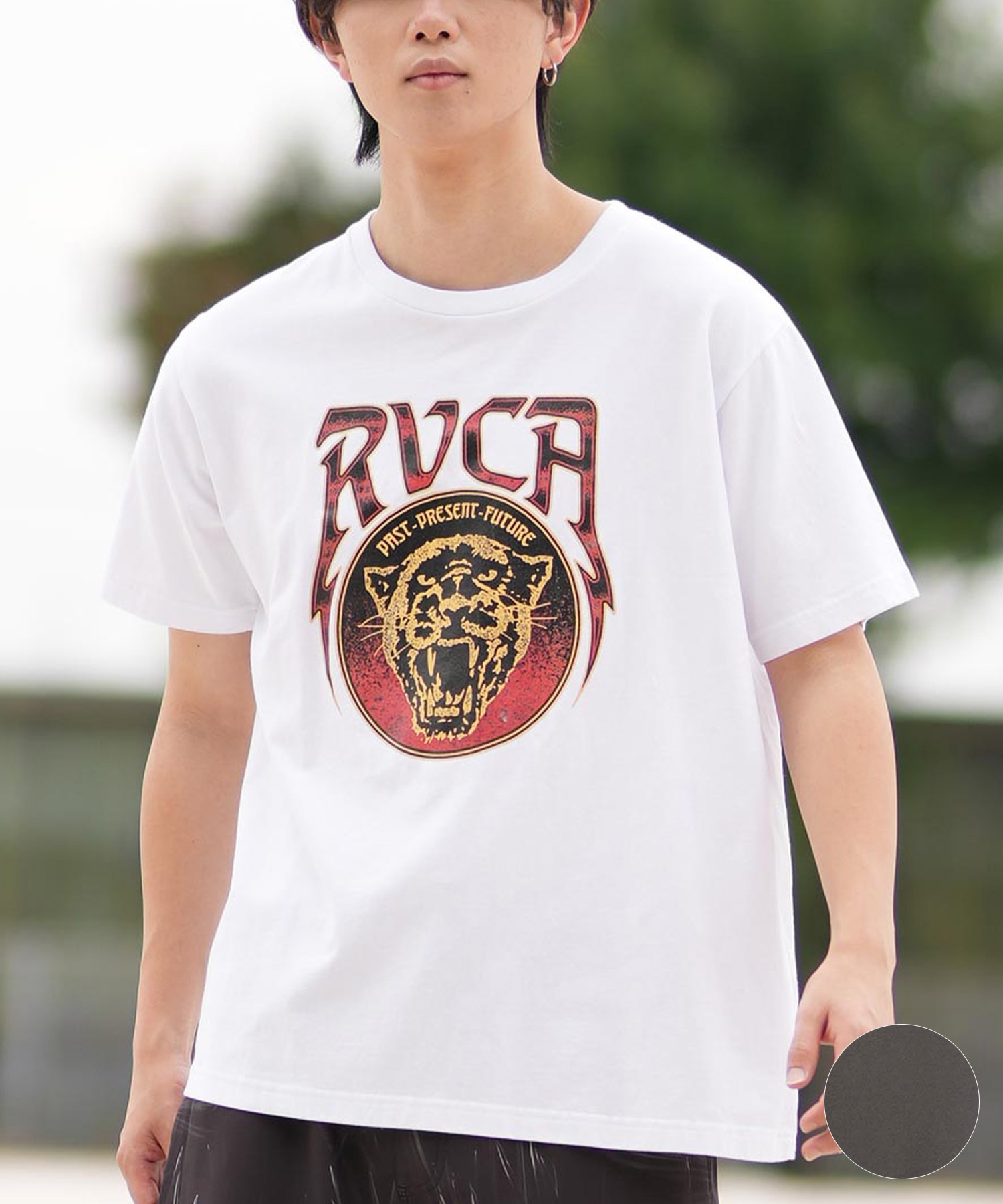 RVCA ルーカ 半袖 Tシャツ メンズ フロントプリント RAWR SS BF041-251(WHT-S)